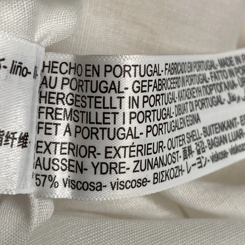 NWT. Massimo Dutti White Midi Dress with Criss-Cross Detail at the Back. Size S. - Picture 11 of 12